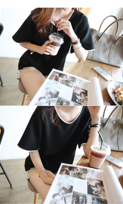 Casual Solid Color Short Sleeve T-Shirt | Tajstylo