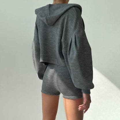 Zipper Hooded Suit for Women | Tajstylo