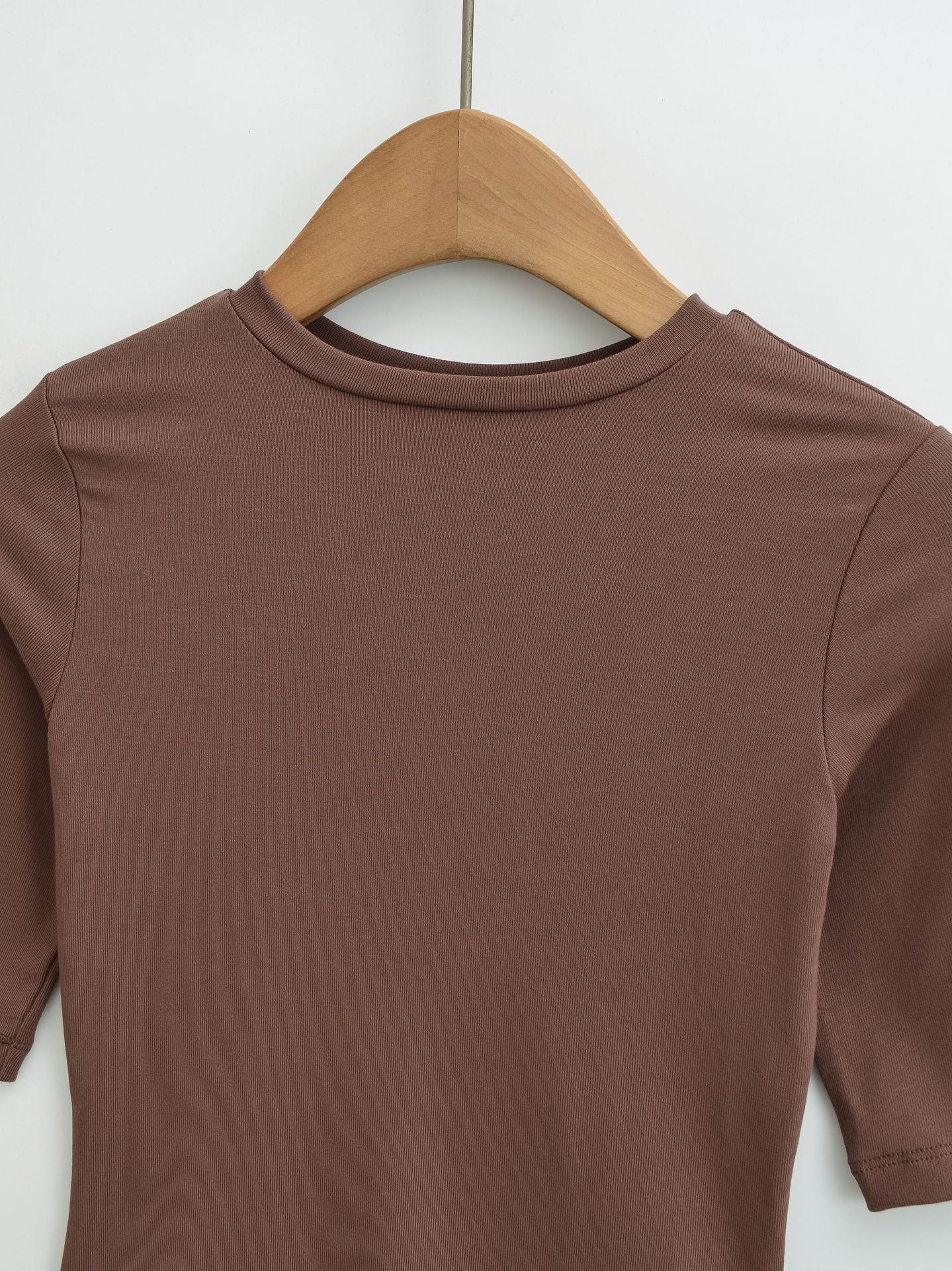 Slim Fit Round Neck Top | Tajstylo