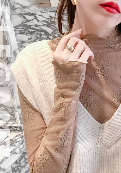 Transparent Korean Lace Blouse | Tajstylo