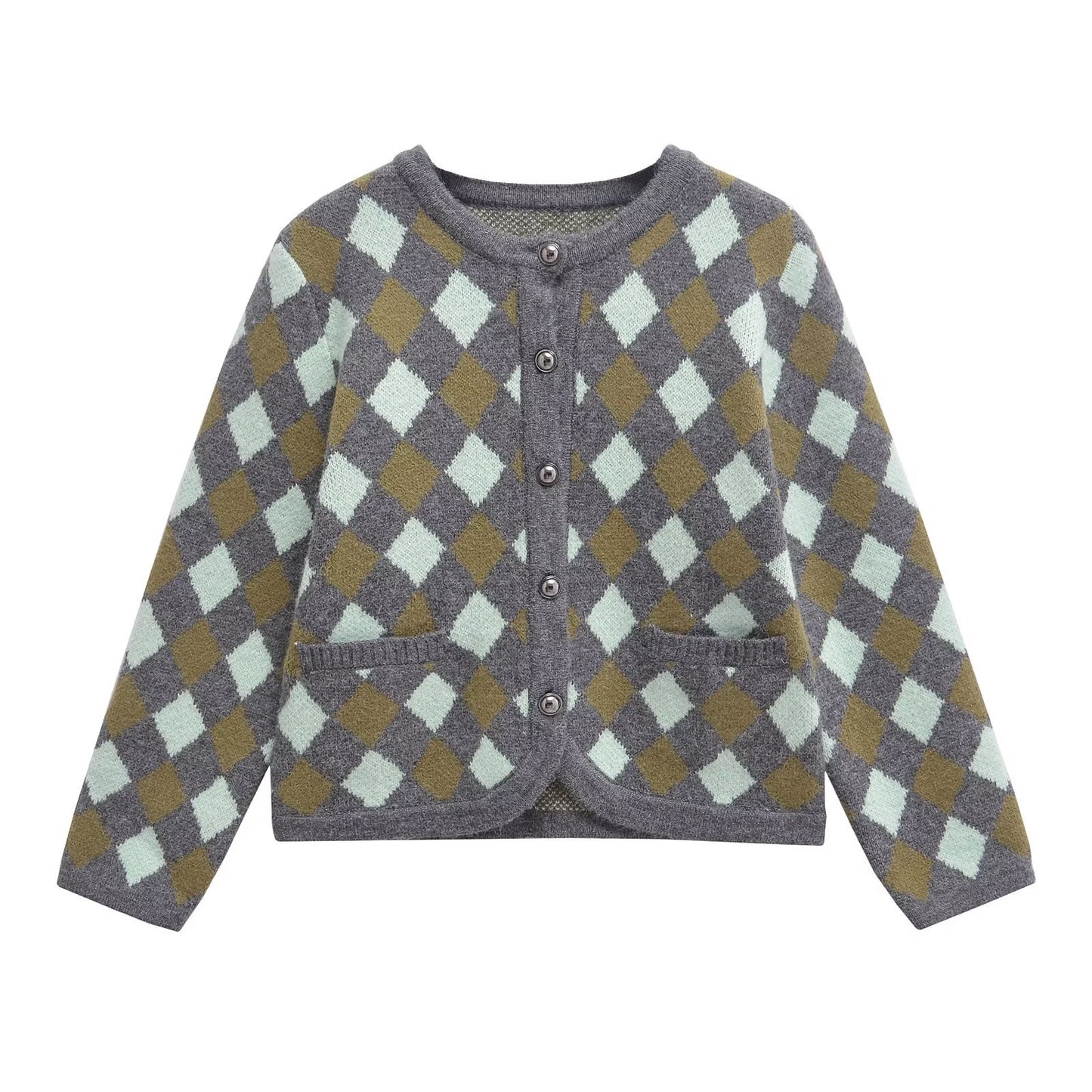 Diamond Jacquard Sweater | Tajstylo