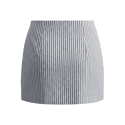 Sleeveless Vest and High Waist Skirt Set | Tajstylo