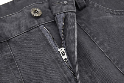 Loose Fit Straight Leg Multi Pocket Jeans | Tajstylo