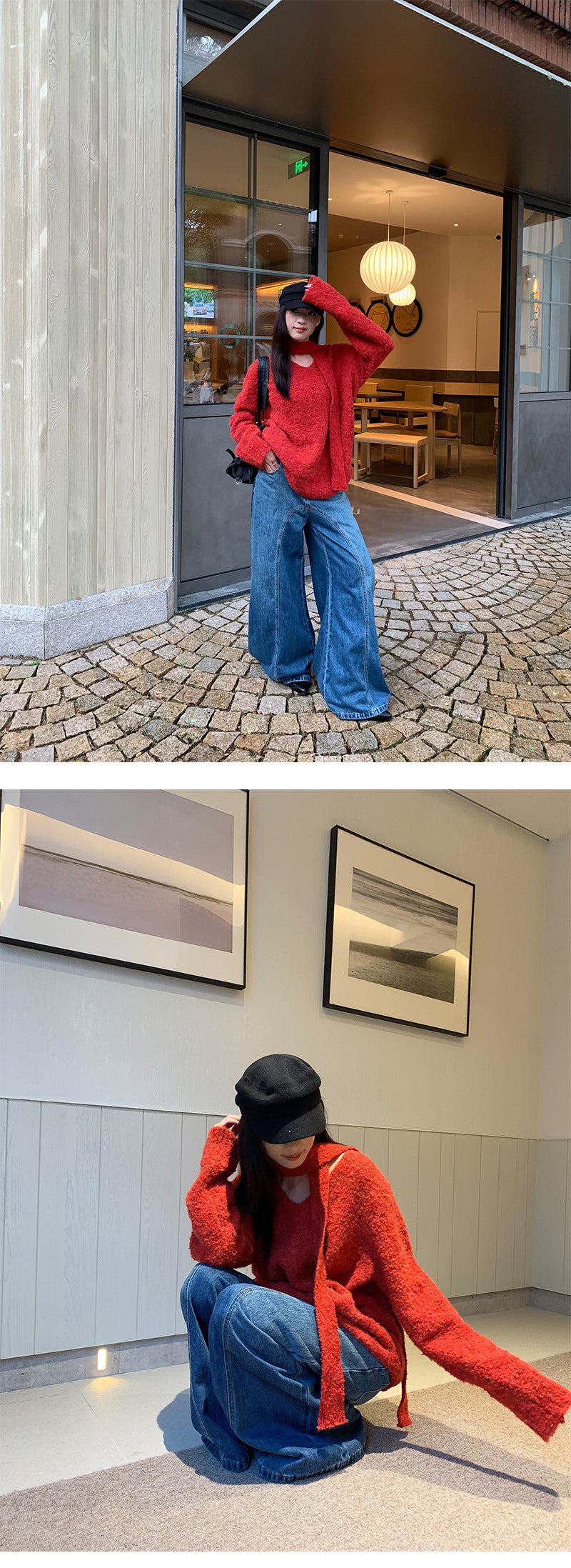 Retro Wide Leg Denim Pants | Tajstylo
