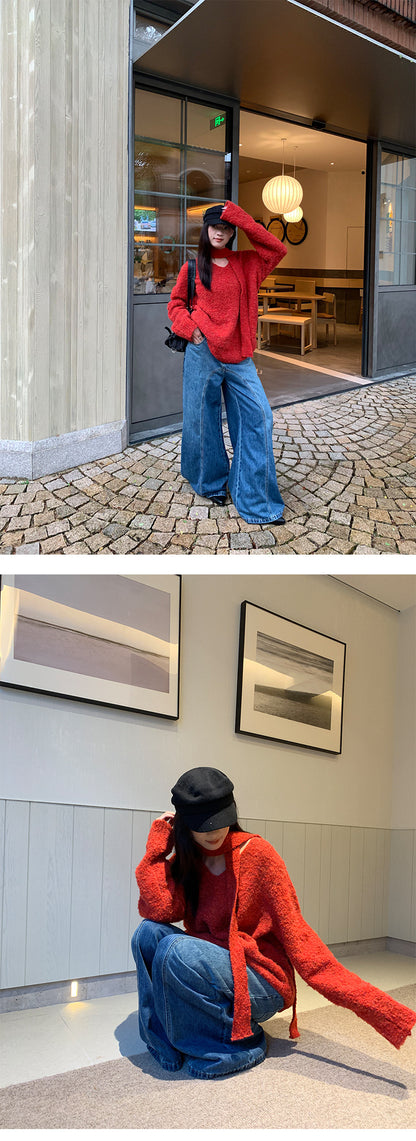 Retro Wide Leg Denim Pants | Tajstylo