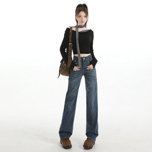 Slim Straight Leg Jeans for Women | Tajstylo