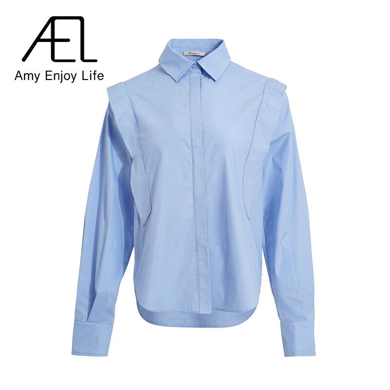 Woman wearing Elegant Long Sleeve Lapel Blouse in a professional setting