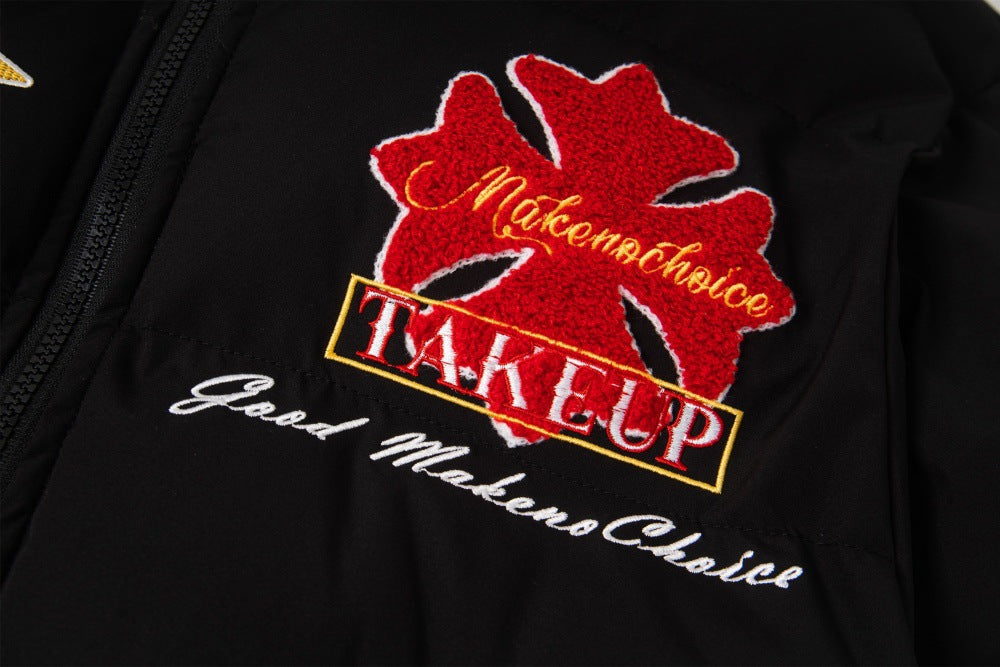 High Collar Zip-Up Winter Jacket | Tajstylo