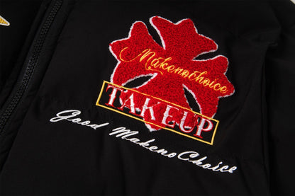 High Collar Zip-Up Winter Jacket | Tajstylo