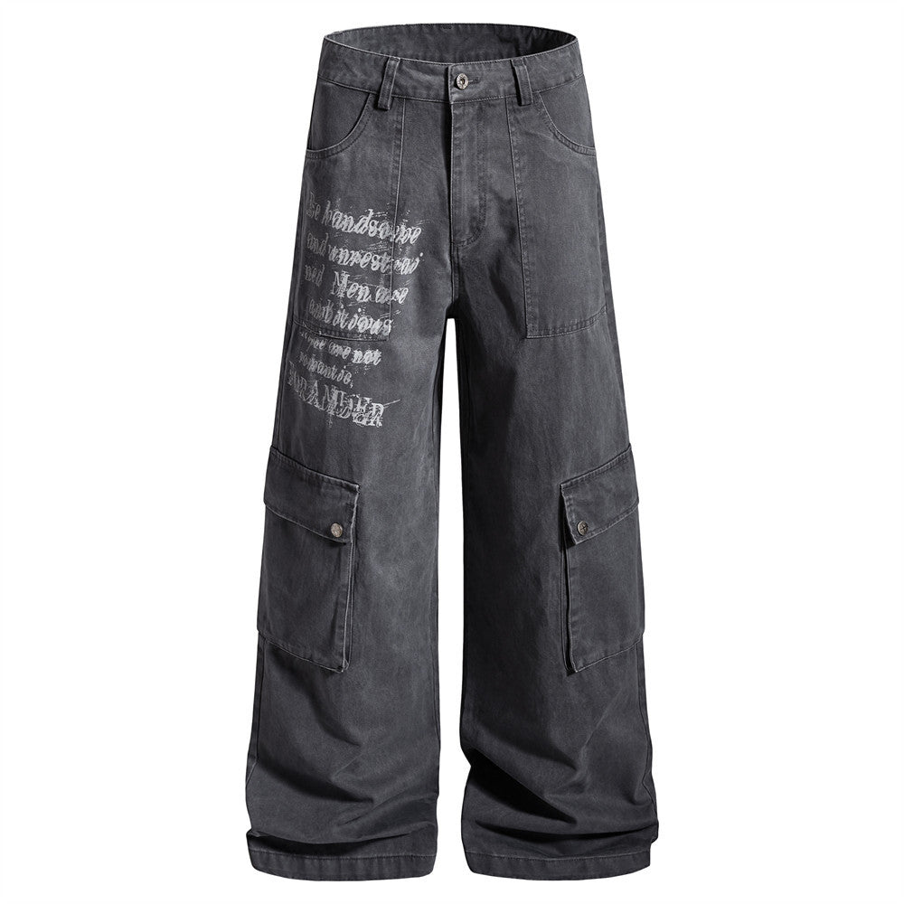 Loose Fit Straight Leg Multi Pocket Jeans | Tajstylo