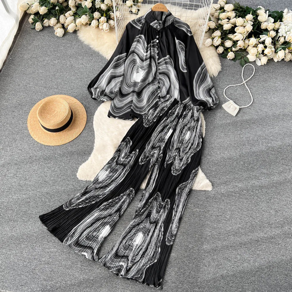 Chic Two Piece Set Top and Pants | Tajstylo