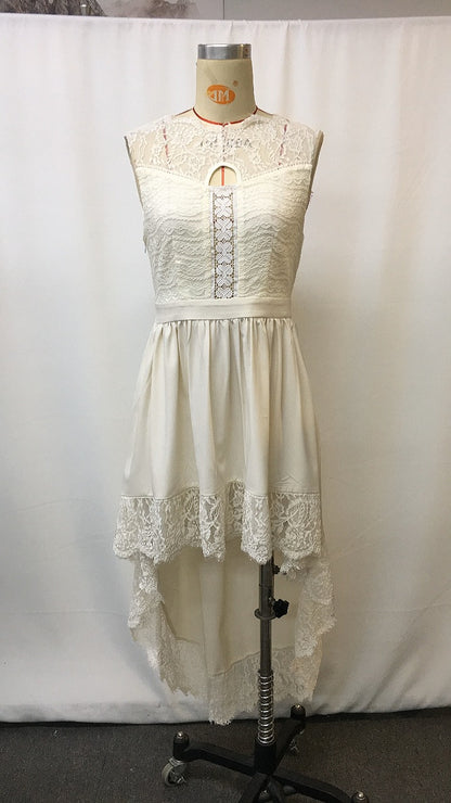 Bohemian Lace Hollow Out Sleeveless Summer Dress | Tajstylo