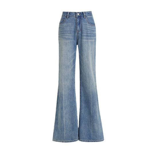 Retro Blue Flared Jeans | Tajstylo
