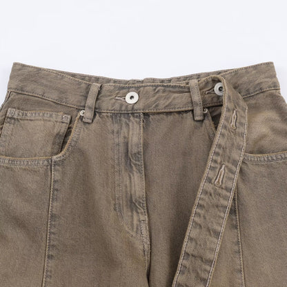 Loose Bucket Shape Low Waist Jeans | Tajstylo