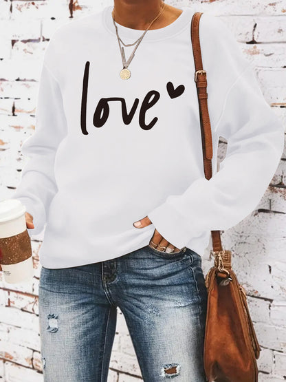 Love Printed Hoodie | Tajstylo