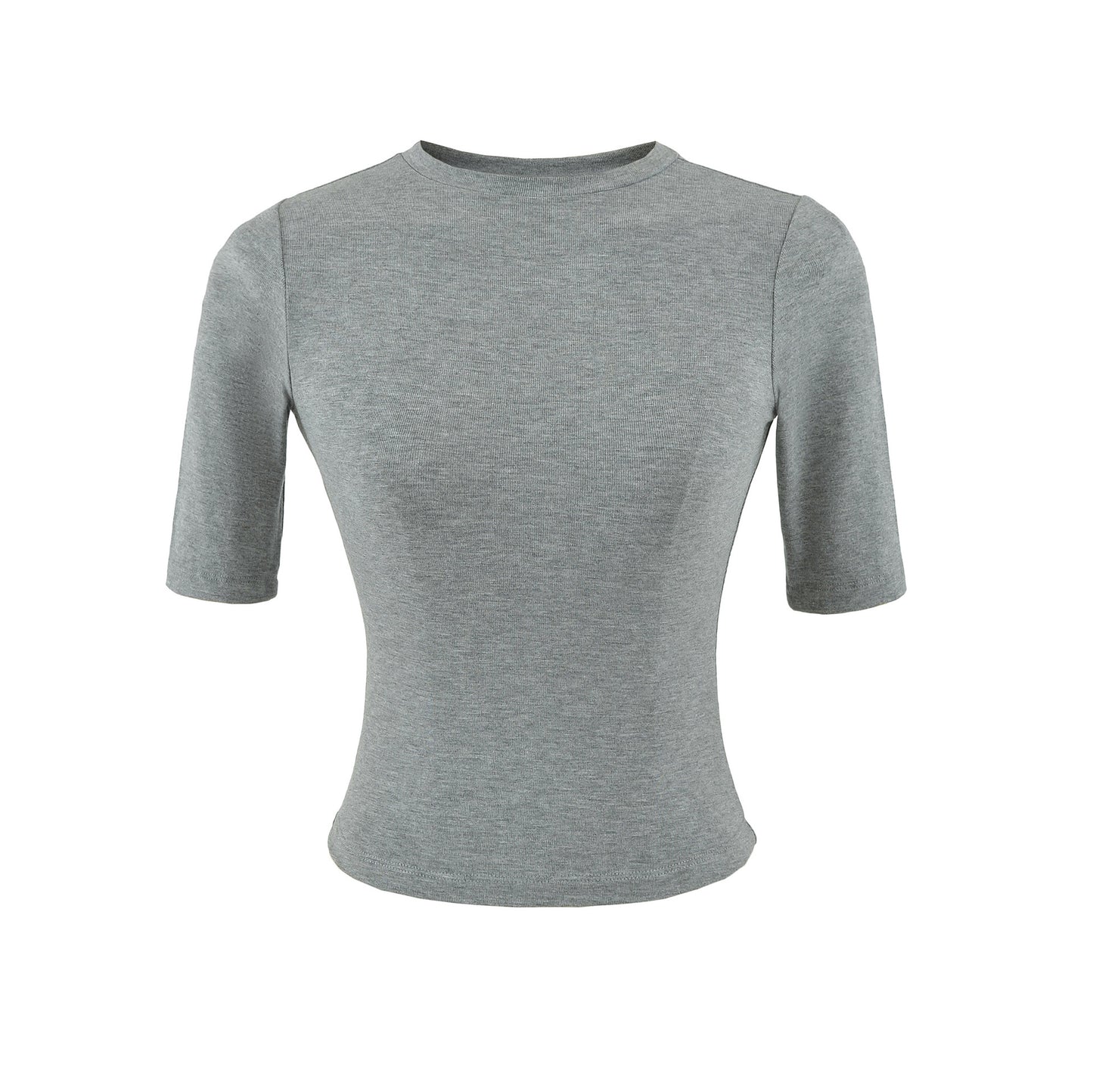 Slim Fit Round Neck Top | Tajstylo