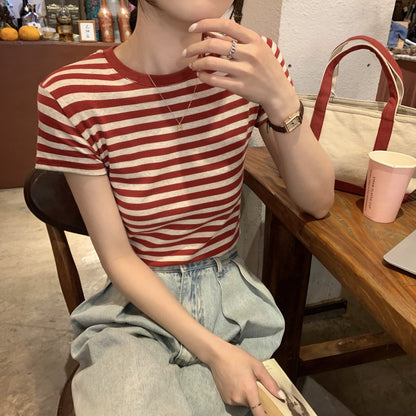Striped Slim Fit T-Shirt | Tajstylo