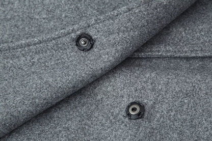 Casual Wool Blend Coat | Tajstylo