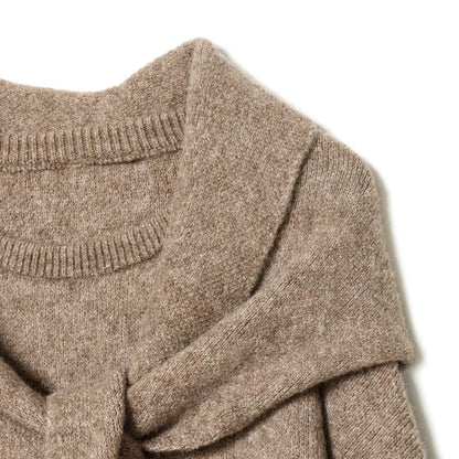 Loose Scarf Knitted Sweater | Tajstylo