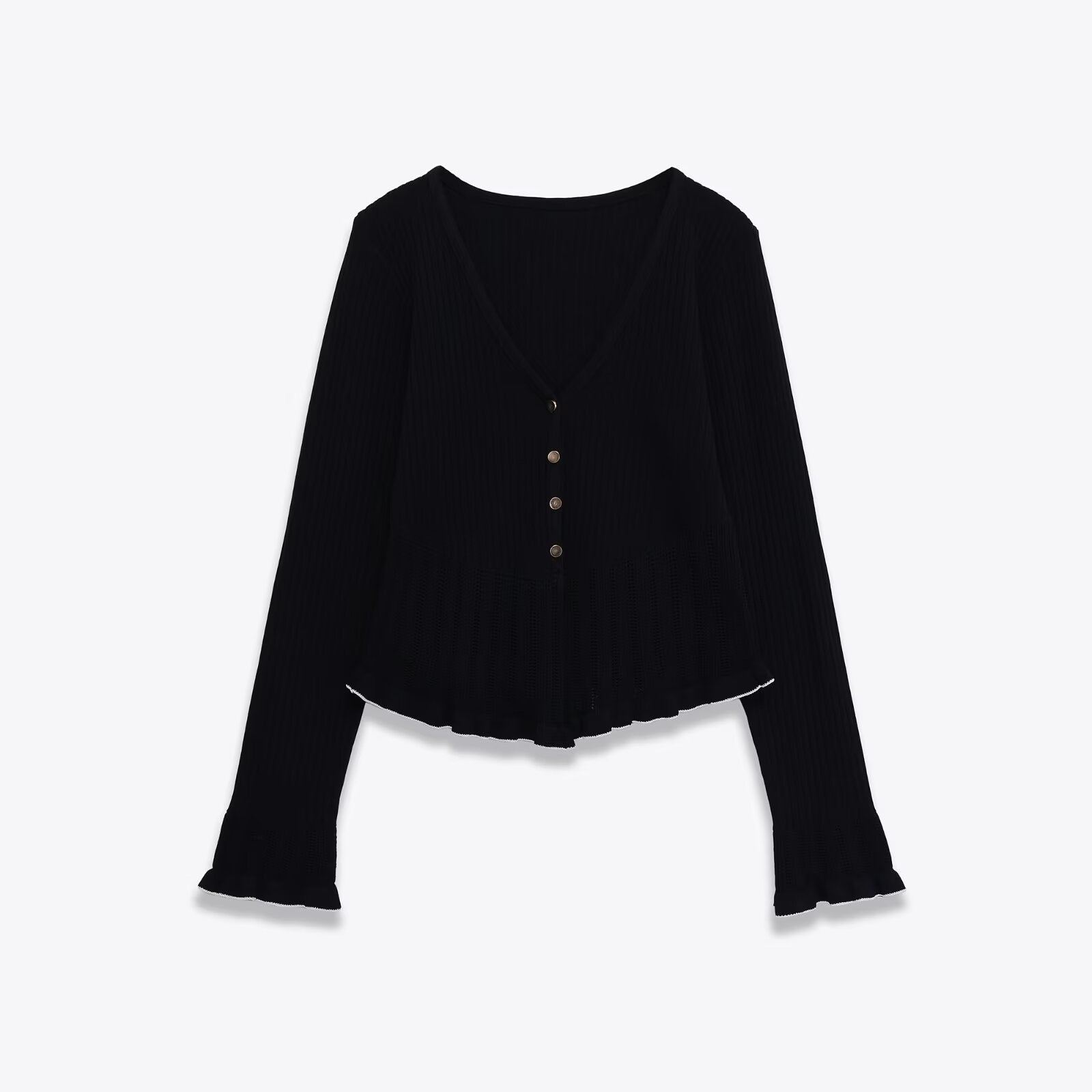 Woman wearing Slim Fit V-Neck Layered Top in a stylish setting