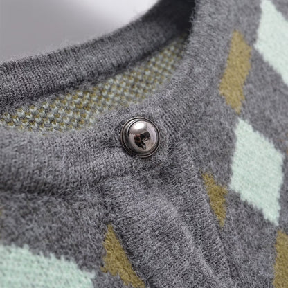 Diamond Jacquard Sweater | Tajstylo