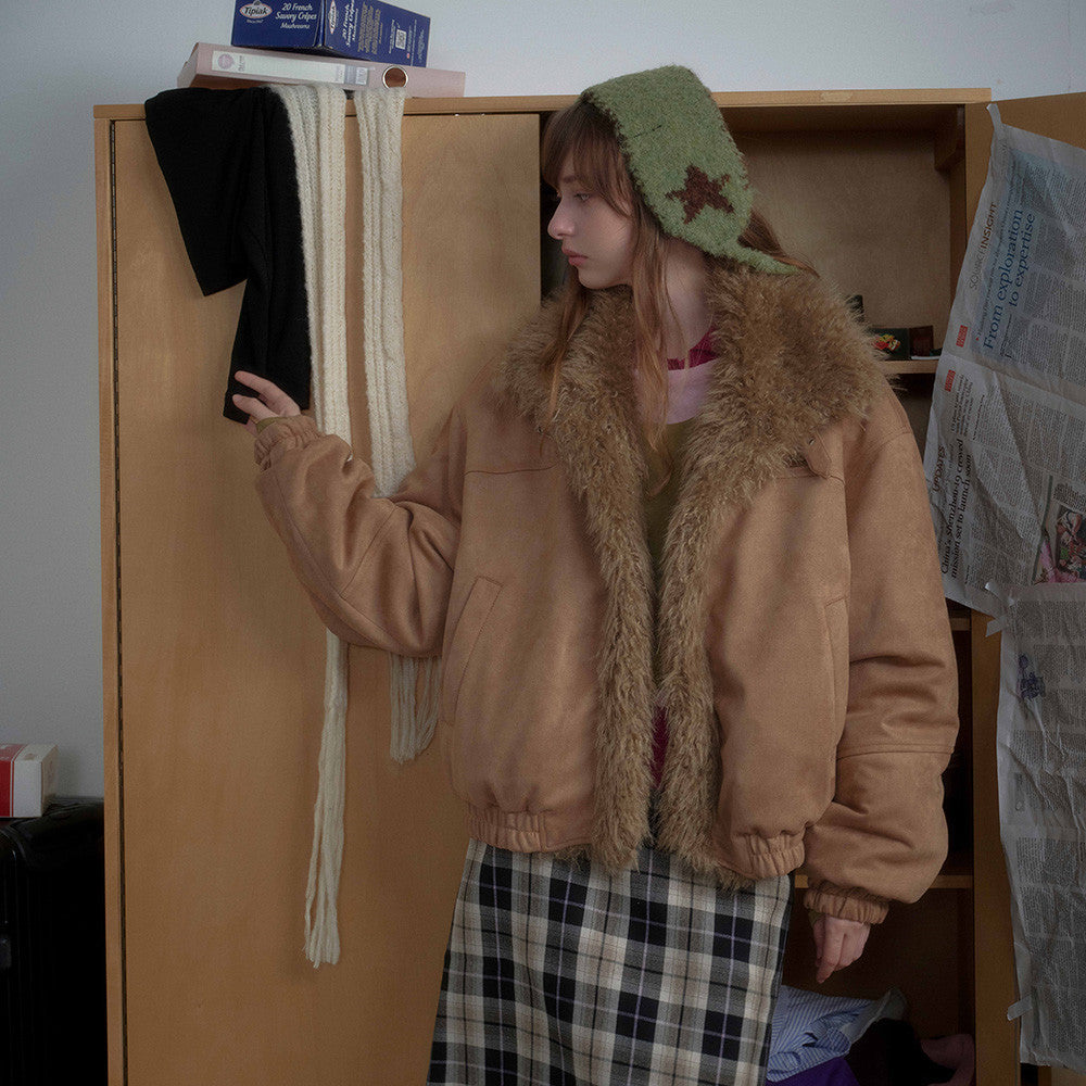 Fur Integrated Cotton Jacket | Tajstylo