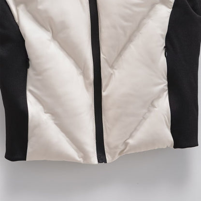 Street Laminated Hooded Vest Jacket | Tajstylo
