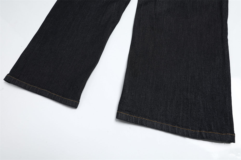 Original Color Denim Straight Leg Pants | Tajstylo