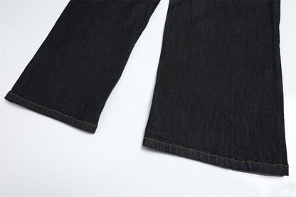 Original Color Denim Straight Leg Pants | Tajstylo