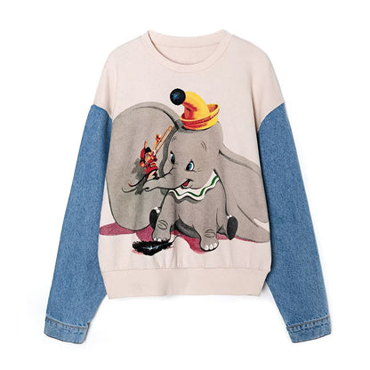 Elephant Print Hoodie | Tajstylo