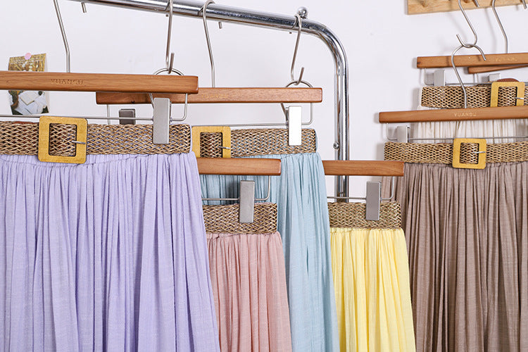 Solid Color A-Line Skirt | Tajstylo