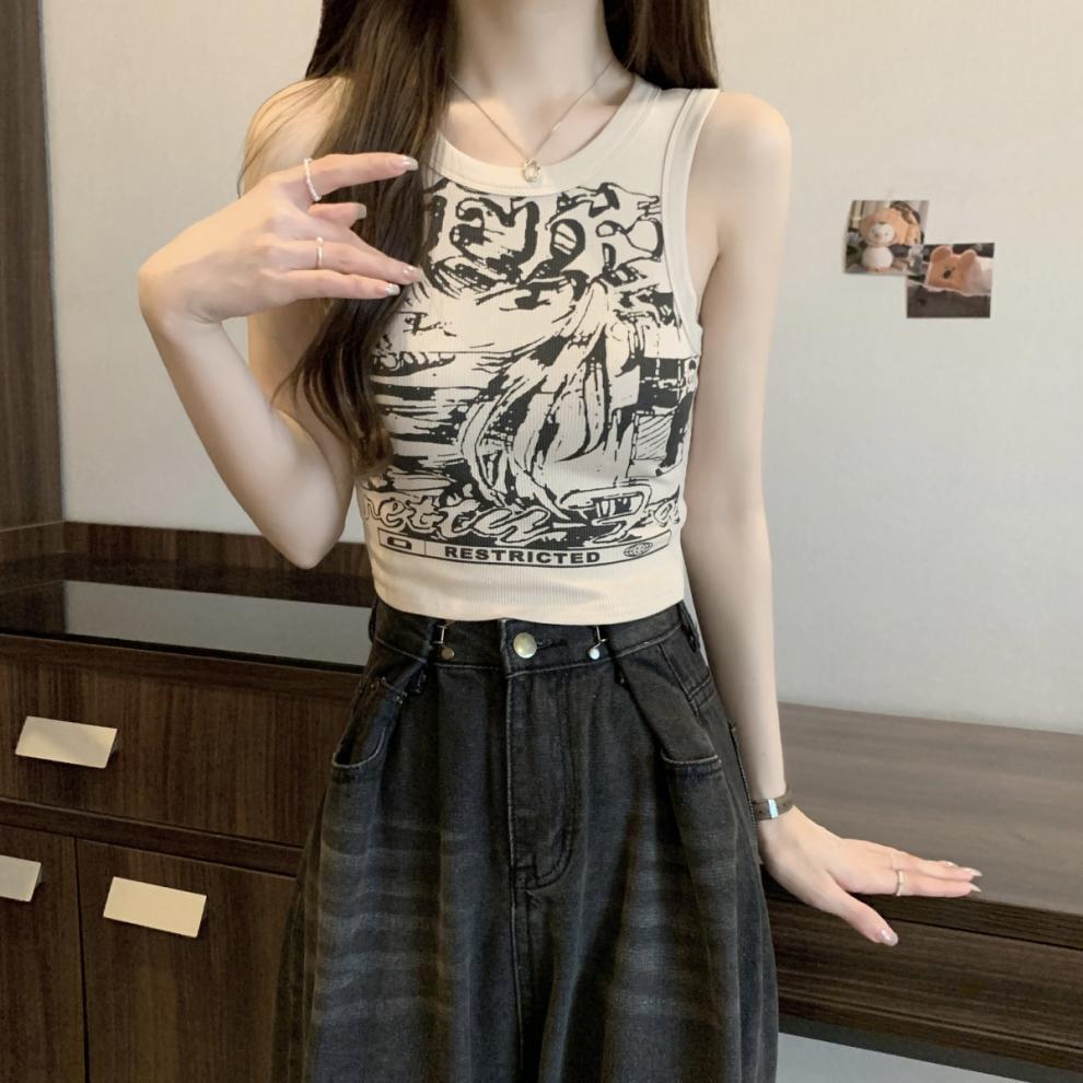 Cartoon Print Camisole Top | Tajstylo