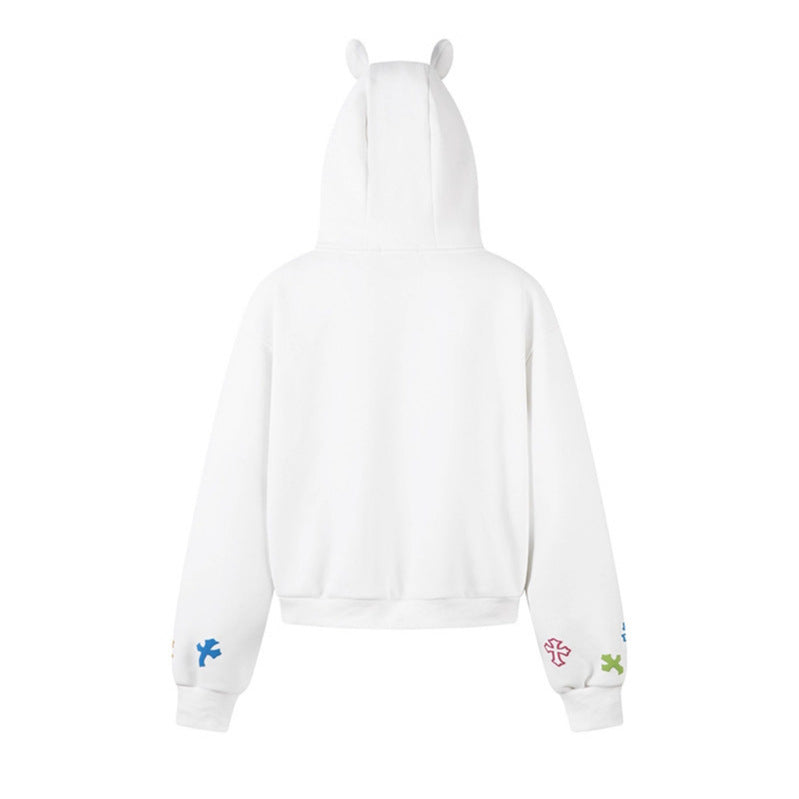 Woman wearing Loose Fit Hoodie for Women in a casual setting