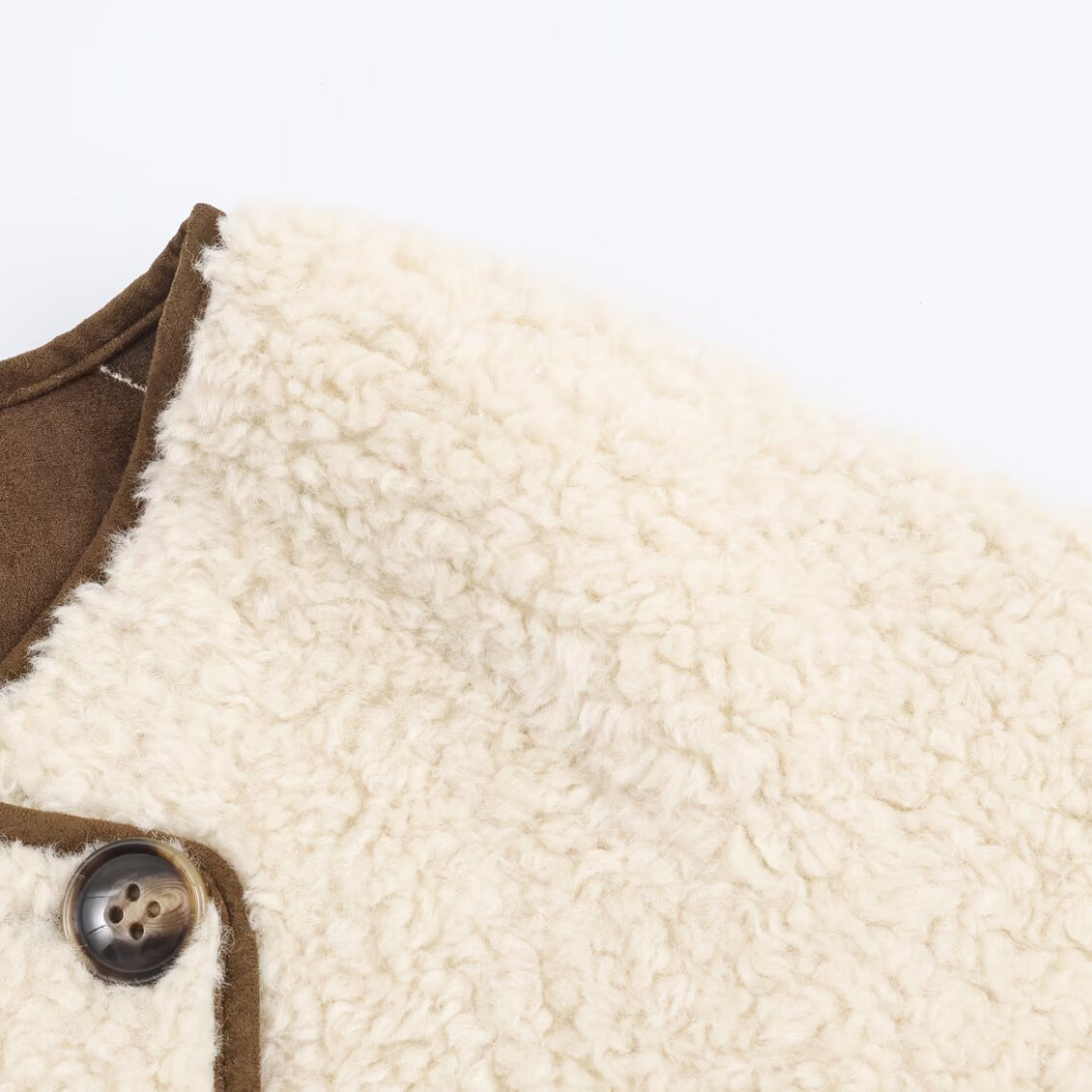 Lamb Fur Suede One-Piece Coat | Tajstylo