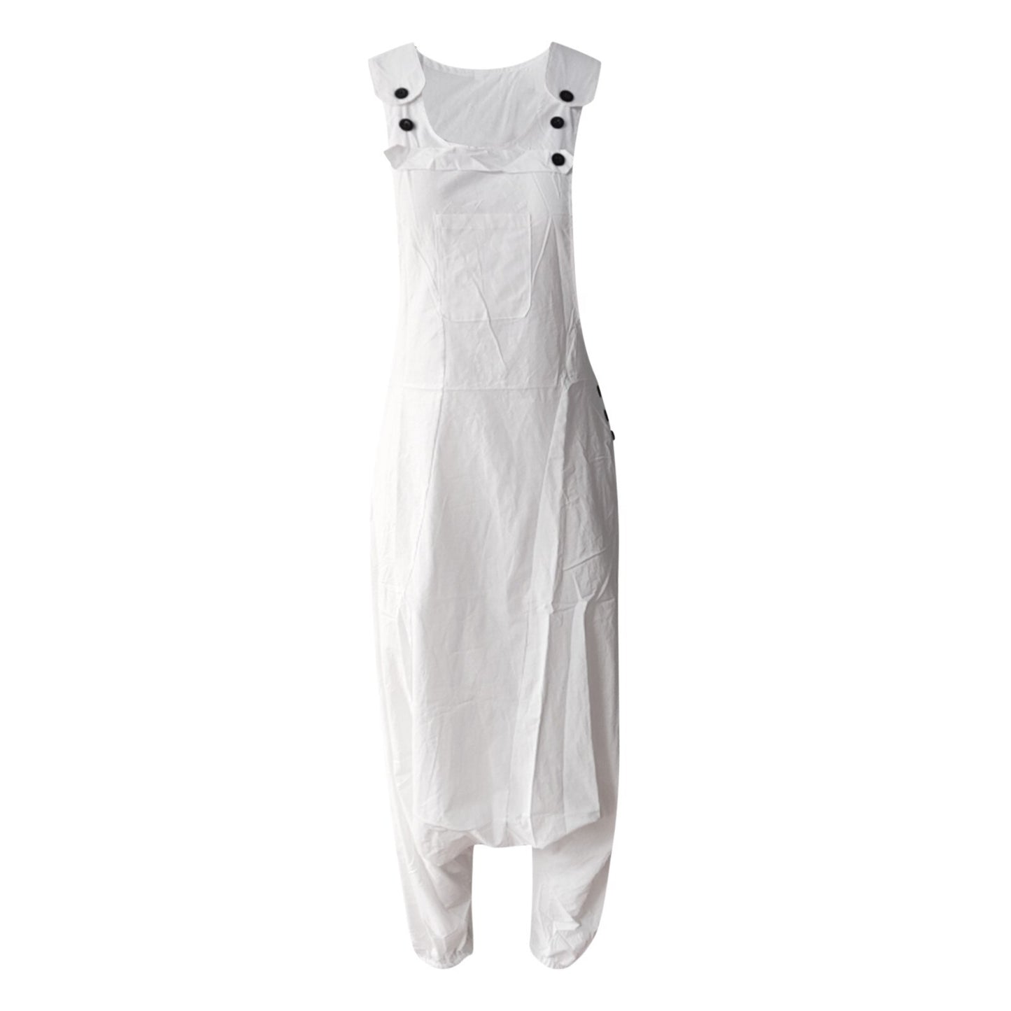 Wide Leg Harem Jumpsuit with Pockets | Tajstylo