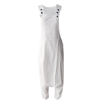 Wide Leg Harem Jumpsuit with Pockets | Tajstylo