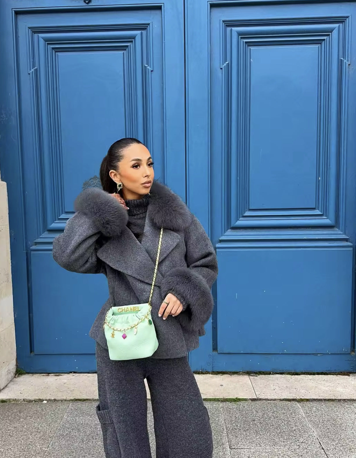 Casual Wool Blend Coat | Tajstylo