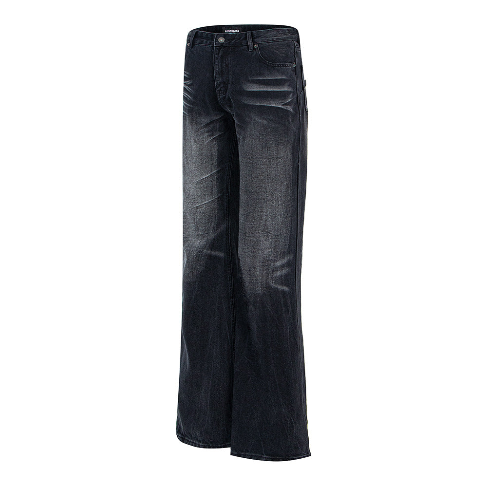 Distressed Cat Whisker Straight Leg Jeans | Tajstylo