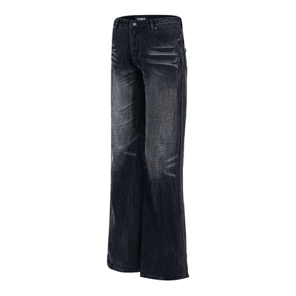 Distressed Cat Whisker Straight Leg Jeans | Tajstylo