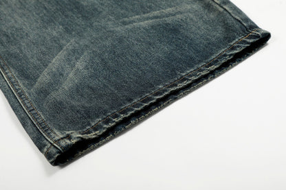 Denim Straight Leg Pants | Tajstylo