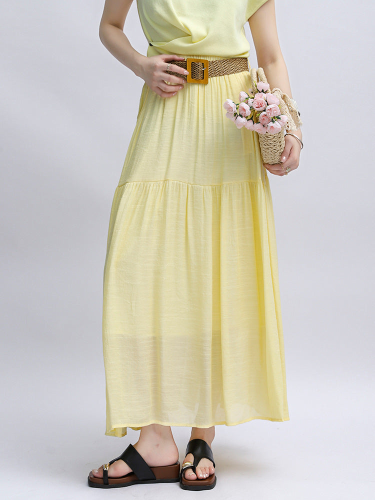 Belt Double Pocket Skirt | Tajstylo