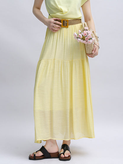 Belt Double Pocket Skirt | Tajstylo