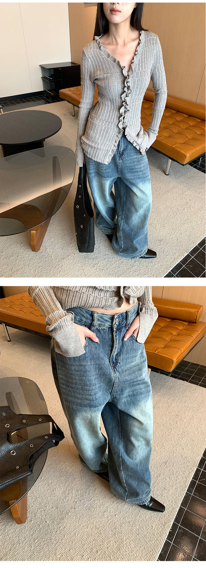 High Waisted Wide Leg Jeans | Tajstylo