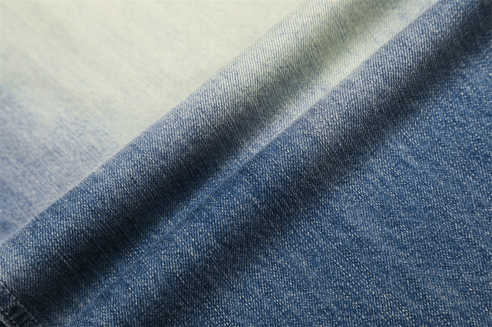 Color Blocked Polished Denim Jeans | Tajstylo