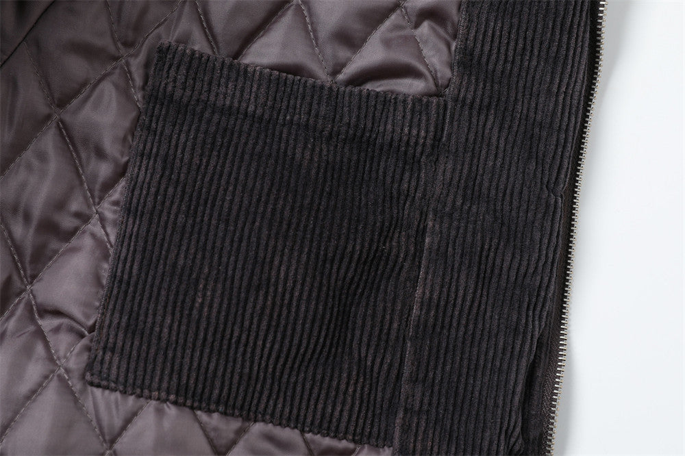 Fake Corduroy Short Jacket | Tajstylo