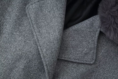 Casual Wool Blend Coat | Tajstylo