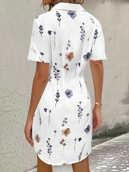 Printed Blouse Dress | Tajstylo