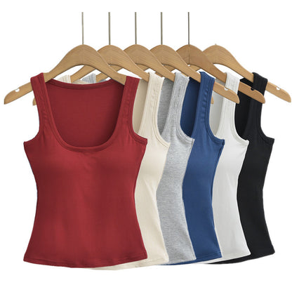 Woman wearing Strap Vest Top in casual setting
