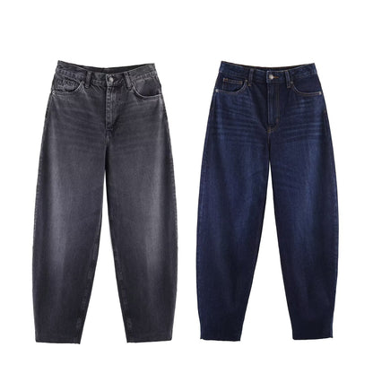 High Waisted Bucket Shaped Jeans | Tajstylo