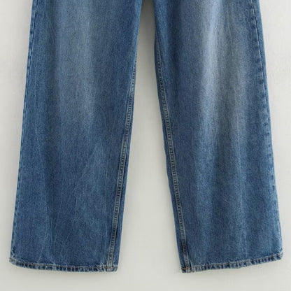 High Waist Full Length Wide Leg Pants | Tajstylo